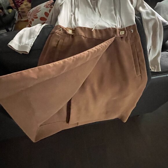 Diane von Furstenberg $450 wrap Sibylla Colorblock brown and beige dress 2 - Picture 15 of 15